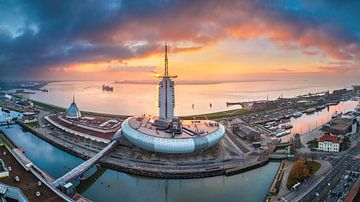 Panorama vom Neuen Hafen in Bremerhaven