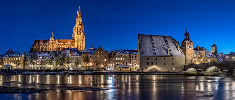 Regensburg in winter by Rainer Pickhard