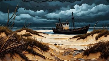 Trawler op het strand van Nick Wendt