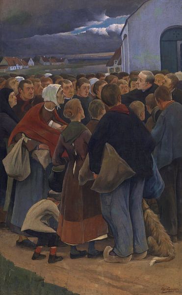 Eugène Laermans, Landverhuizers - drieluik rechts, 1896 van Atelier Liesjes
