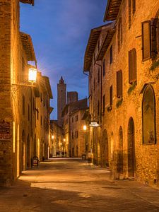 La nuit dans les ruelles de San Gimignano