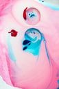 Abstract roze en blauw van Jeannine Van den Boer thumbnail