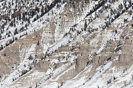 Falaise couverte de neige ; Falaise couverte de neige