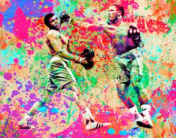 Muhammad Ali vs Joe Frazier Sport Pop Art PUR van Felix von Altersheim