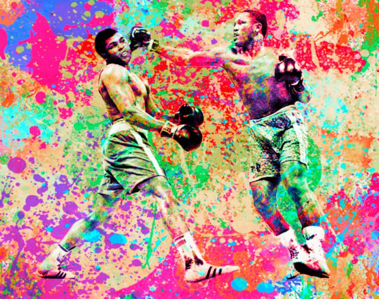 Muhammad Ali vs Joe Frazier Sport Pop Art PUR von Felix von Altersheim