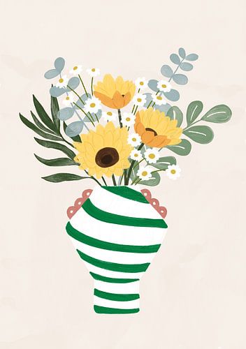 Bouquet of Sunflowers and Daisies