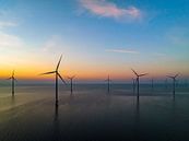 Wind turbines in an offshore wind park producing electricity by Sjoerd van der Wal Photography thumbnail