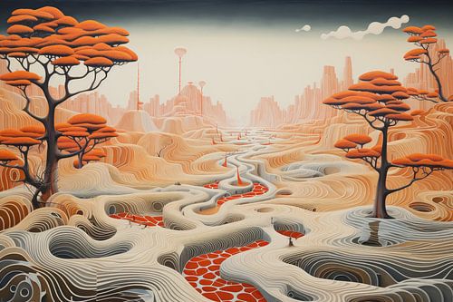 Landscape surreal abstract and bizarre