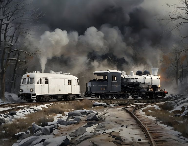 White steam locomotive by Nick Wendt