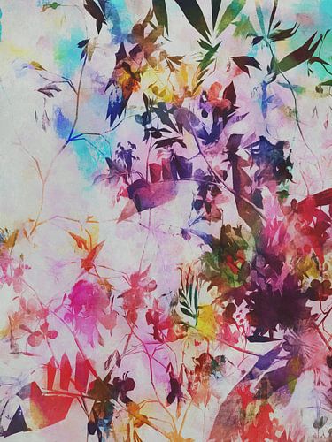 Bloemen en bladeren van een nieuwe herfst