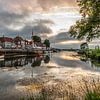 Sunset with threatening sky in Ribe, Denmark by Allkindsofscapes