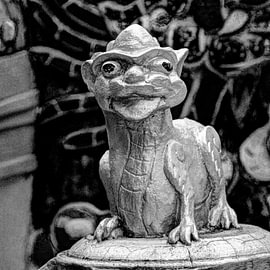 Buddhistischer Tempel „Kleiner Drache“  Hoi Dong, Vietnam Schwarz-Weiß