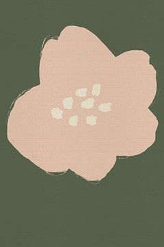 Hedendaagse botanische kunst met een retro tintje van Abstract Minimalist Art