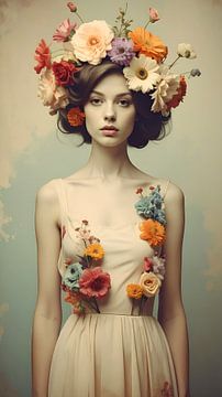 Jeune fille en fleurs sur Martine Affre Eisenlohr