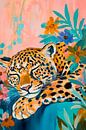 Sleeping leopard in the rainforest by Poster Art Shop thumbnail