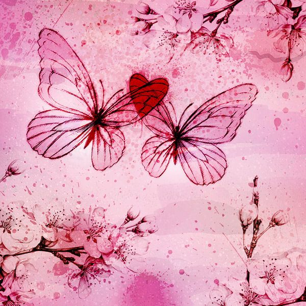 2 butterflies by Joan Engels