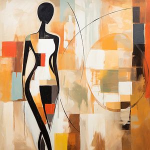 Femme en carrés