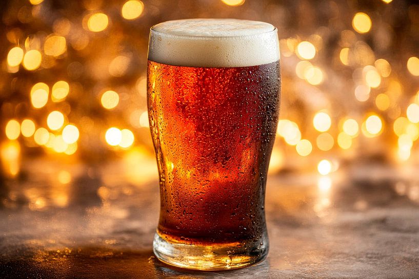 Refreshing beer in the glow of the lights by Poster Art Shop