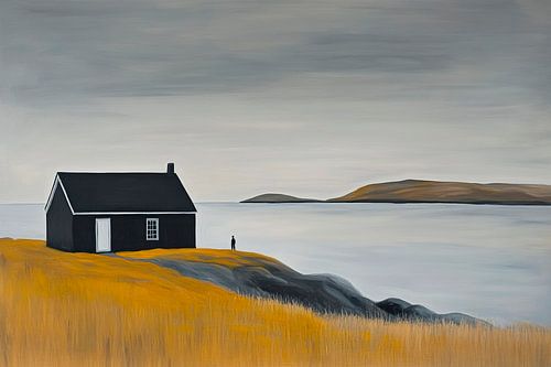 Lonely hut by the water - Landscape