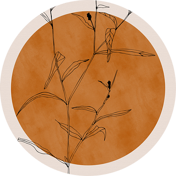 Japandi botanische bloem op terra no. 4 van Dina Dankers