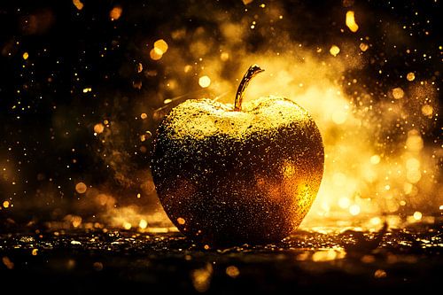Pomme d'or dans une lumière chaude