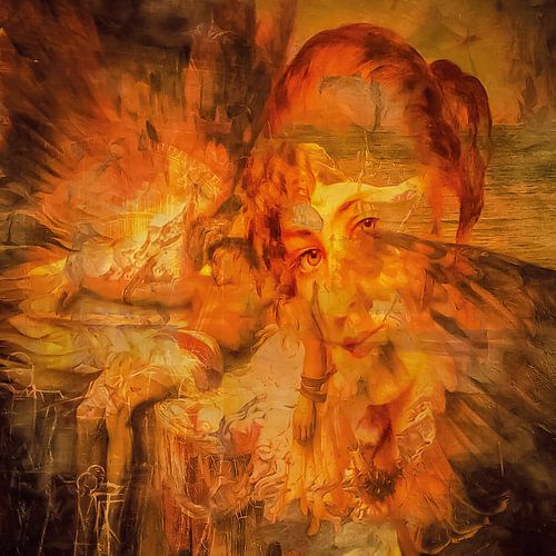 Classic collage with tragedy