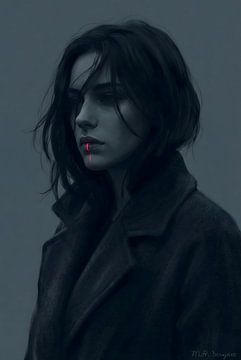 Crimson Await by Art by Monique Dersjant