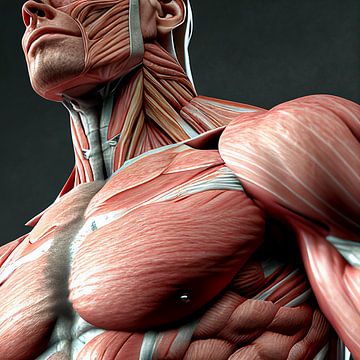 Anatomie musculaire d'une illustration humaine sur Animaflora PicsStock