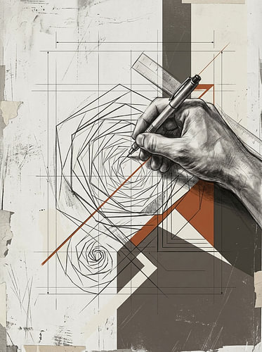 Dessiner à la main une spirale géométrique