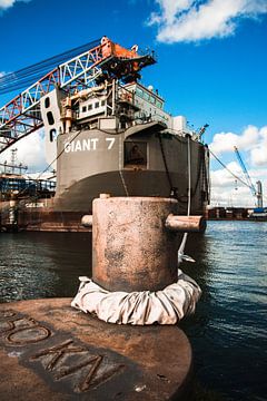 De boeg van de Giant 7 van scheepskijkerhavenfotografie