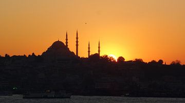 Mosque in Turkey against the sunset by Hans-Heinrich Runge