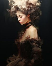 Portrait in different shades of brown by Carla Van Iersel