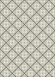 Motif géométrique élégant et homogène, agrémenté de motifs floraux sur Wisnu Xiao