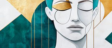 Feminine elegance in a geometric style by Poster Art Shop