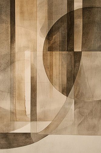 Geometrische vormen in zachte tinten