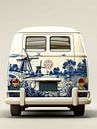 back of a volkswagen van with delft blue print by Margriet Hulsker thumbnail