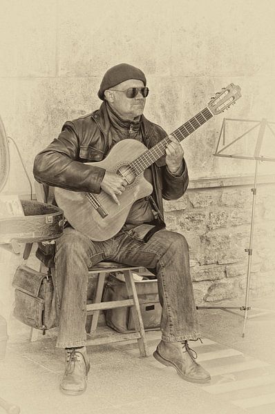 Gitarist in Andalusie van Photobywim Willem Woudenberg