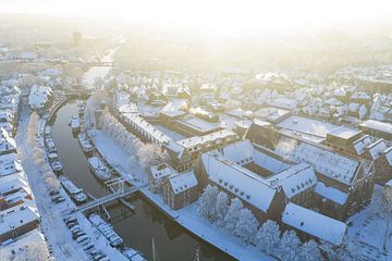 Zwolle Thorbeckegracht snowy winter sunrise by Sjoerd van der Wal Photography
