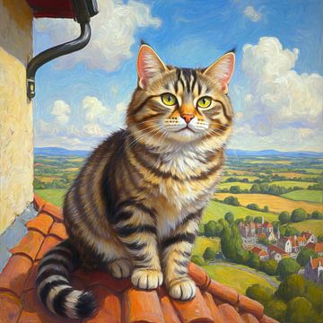 Tijgerkat op het dak van Jutta Maria Pusl