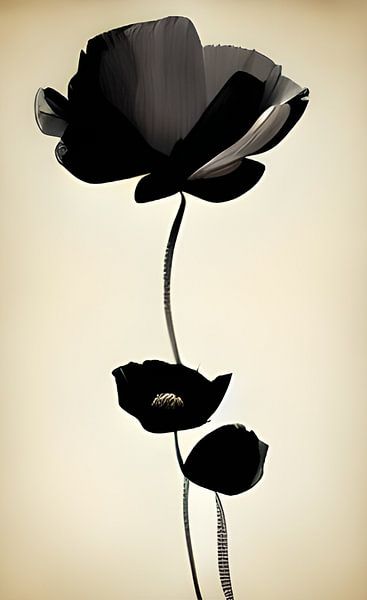 Schwarzer Mohn von Niek Traas