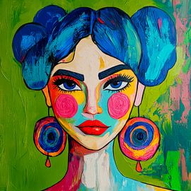 Lebendige Farben und Gesichtsausdruck von Poster Art Shop