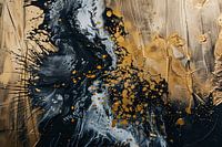 Peinture Or Noir | Peinture Oblongue | Grande Peinture Salon