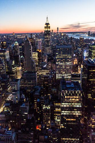 zicht vanaf the rock op New York City