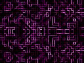 Pixels in Purple van Nicky`s Prints thumbnail