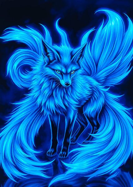 Neunschwänziger Fuchs Neon von MIROKKU