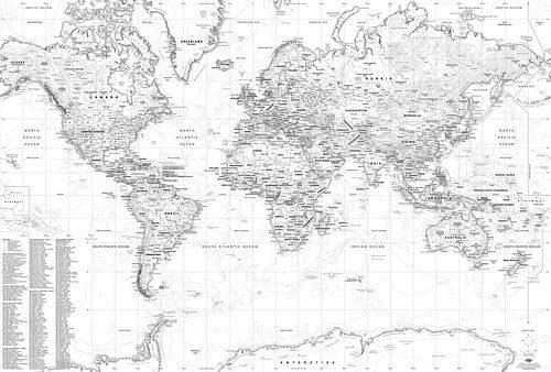 Stimmungsvolle Weltkarte VECTOR (aktualisiert 2025)