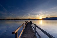 De eerste zonnestralen aan de Staffelsee van Teresa Bauer thumbnail