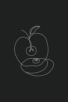 Apfel-Linienkunst von Walljar
