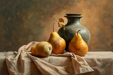 Still Life with Three Pears van Harry Hadders