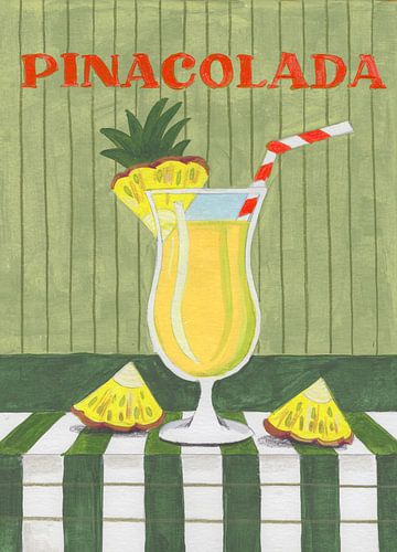 Stilleben Sommer Pinacolada Cocktail helle Farben